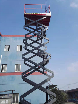 Single Person Scissor Lift Hydraulic Mobile Aerial Platform AC380V 50HZ Voltage