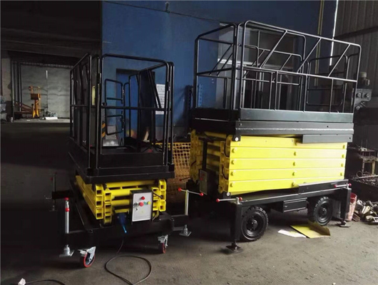 Mobile Aerial Work Platform 380v One Man Scissor Lift 500kg Load Ce Approval