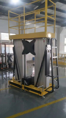 12M Extendable Motorized Wheel Double Mast Mobile Elevating Work Platform