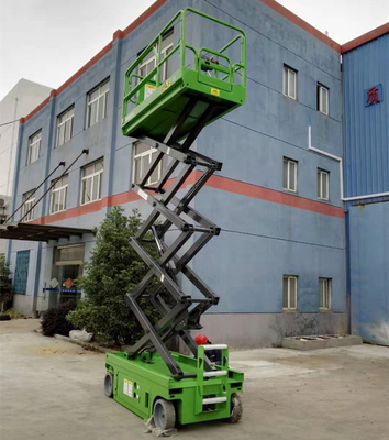Mobile Scissor Table Self Propelled Work Platform Anti Skid Dc24v Battery