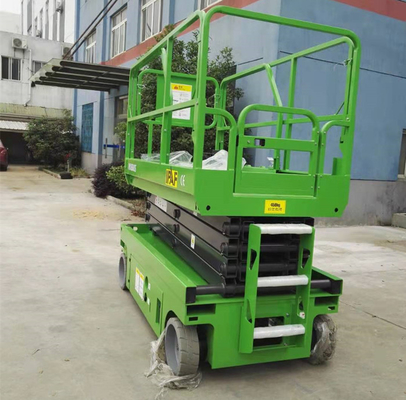 Mobile Scissor Table Self Propelled Work Platform Anti Skid Dc24v Battery