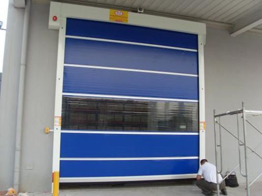 Fast Acting Roller Shutter Doors Thermal Insulation High Speed Vinyl Roll Up Doors