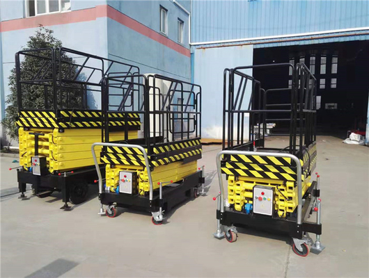 Mobile Aerial Work Platform 380v One Man Scissor Lift 500kg Load Ce Approval