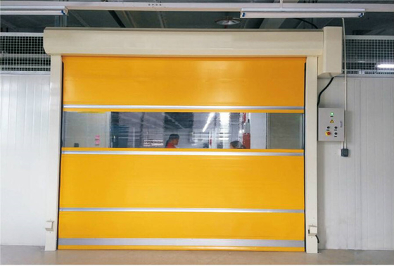 Βιομηχανικό γρήγορο υψηλής ταχύτητας εσωτερικό υφάσματος PVC πλαισίων πορτών ανοξείδωτο που εγκαθίσταται για το τμήμα αποθηκών εμπορευμάτων